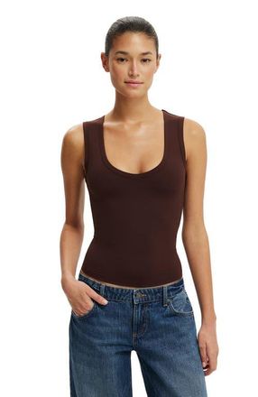 Cotton On Womens Hold Me V Neck Tank in Dark Oak at Nordstrom, Size Xx-Small