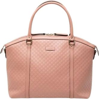 Gucci Pre-owned Handbags, female, Pink, Size: ONE SIZE Pre-owned Bree Satchel