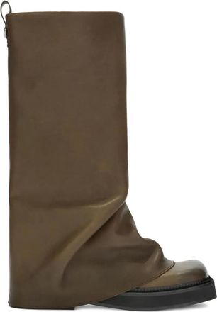 The Attico Robin leren laarzen - Groen