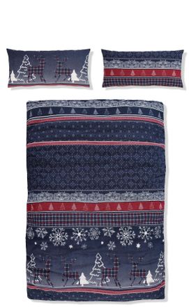 My Home Bettwäsche »Chrissy in Gr. 135x200 oder 155x220 cm, ideal für Weihnachten« 2 tlg. Fleece kuschelig warm im Winter, Weihnachtsbettwäsche, Winter