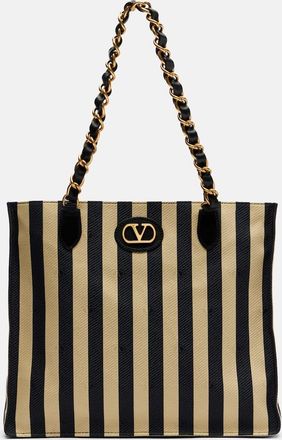 Valentino Garavani Laseine Large striped tote bag