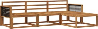vidaXL Conjunto De Sof&aacute;s De Exterior 4 Uds. Natural Vidaxl