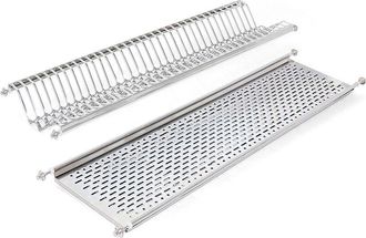 Emuca Escurreplatos Para M&oacute;dulos Altos, M&oacute;dulo 1.000mm, Acero Inoxidable - Acero Inoxidable - Emuca