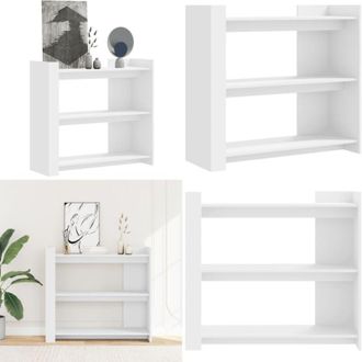 vidaXL Tavolino Consolle Bianco 100x35x90 cm in Legno Multistrato - Tavolo consolle - Tavolo in legno multistrato