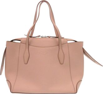 Tod's Pink Leather Tote Bag (Pre-Owned)