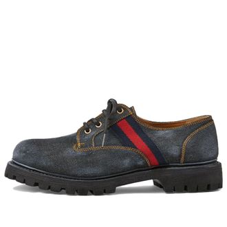 Gucci Denim Derby Shoes Navy 761990-FACG0-1098