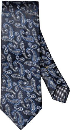 Eton Navy Paisley Silk Jacquard Tie in Dark Blue at Nordstrom