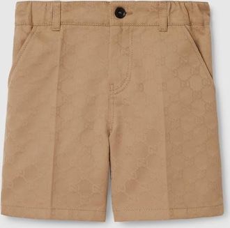 Gucci Kids - GG Cotton Pants With Web, Size 10 years, Beige, Ready-to-wear