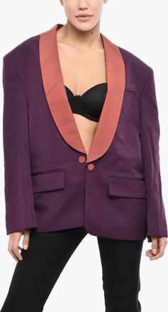 Dsquared2 Blazer a 1 Bottone in Misto Lana Vergine Bicolore con Tasche ad Aletta Dsquared2