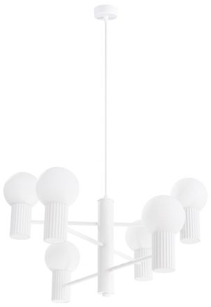Sollux Lighting Design Pendellampe Halo 6-flammig, Weiss Archiviert