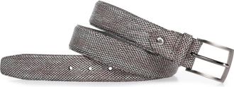 Floris Van Bommel Bruin Patroon Riem DE Belter 42.79 - unisex - Riemen - Bruin - 115 CM - Leer - Accessoires
