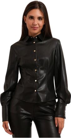 Fracomina Camicia Ricamata - - Blouses & Shirts - Donna - Nero - XL