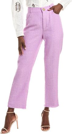 Oscar De La Renta Oscar De La Renta Woven Silk-Blend Pant