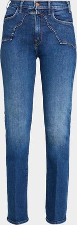 Mother The Buckle Bunny Straight-Leg Jeans