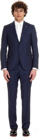 Tagliatore Single Breasted Suit Set - Heren - Business pakken - Blauw - 2XL - Wol - Kostuums