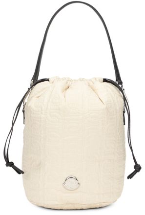 Moncler Womens Quilted Handbag Cream Polyamide Handbags Hand Bags