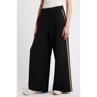 Wit & Wisdom Skyrise Pintuck Palazzo Pants in Black at Nordstrom, Size Small