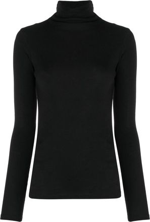 Vince Roll-neck Cotton Blouse