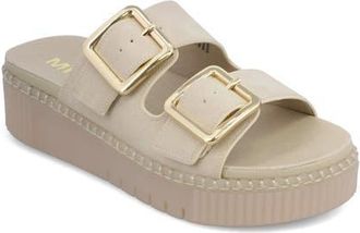 Mia Jacinta Buckle Strap Platform Sandal in Ecru at Nordstrom, Size 9.5