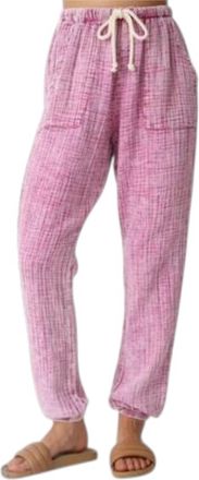 Electric & Rose Lauren Gauze Pant In Paradise Pink