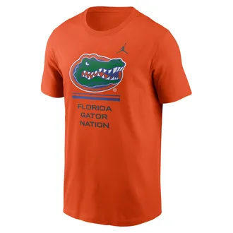 Nike Jordan Mens Florida Sideline Jordan Brand Dri-FIT College T-Shirt in Orange | 0JET89MUFN-ZK0