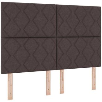 vidaXL Cama Tipo Box Spring Marr&oacute;n Oscuro 160 X 200 Cm Tela Vidaxl