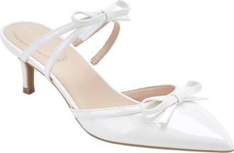 Bandolino Meggin Patent Kitten Heel Mule in Ivory at Nordstrom Rack, Size 7.5