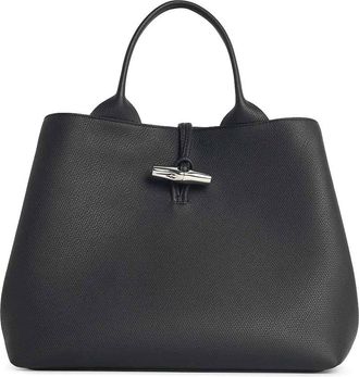 Longchamp Bag With Black Leather Handle