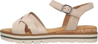 Gabor Beige Su&egrave;de Sandalen Stijlvol Comfort - Dames - Sandalen - Beige - 41 EU - Su&egrave;de - Schoenen