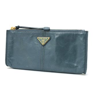 Prada Gray Leather Pouch (Pre-Owned)