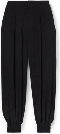 Motivi Pantalones de viscosa con pu&ntilde;os - Trousers - Mujer - Negro - S