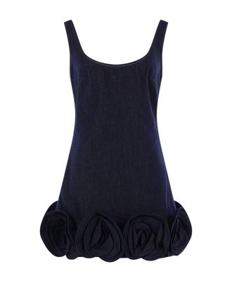 Self Portrait Indigo Blue Denim Mini Dress