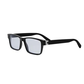 Bulgari Glasses, unisex, Black, Size: 56 MM Aluminium Rectangle Eyeglasses