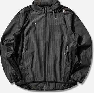 Roa Men s Numb Pinstriped Hooded Wind Jacket Black