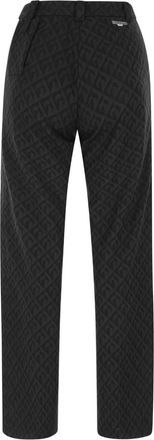 Marine Serre Quilted Diamond-Pattern Trousers - Black