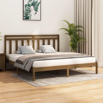 vidaXL Vidaxl - Estructura De Cama Madera Maciza De Pino Marr&oacute;n Miel 200x200 Cm