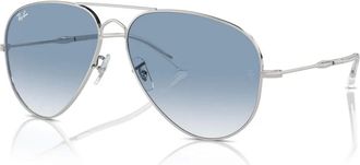 Ray-Ban Sunglasses, unisex, Gray, 58 MM, Vintage Aviator Sunglasses Blue Gradient