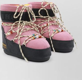 Moon Boot leather beaded ankle boots