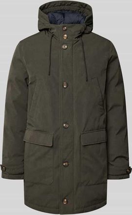 Ecoalf Parka mit Kapuze und Pattentaschen Modell TASKA in Oliv, Größe XL