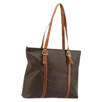 Celine Pre-owned Tote Bags, female, Brown, Size: ONE SIZE Pre-owned Vintage Macadam Tote Bag