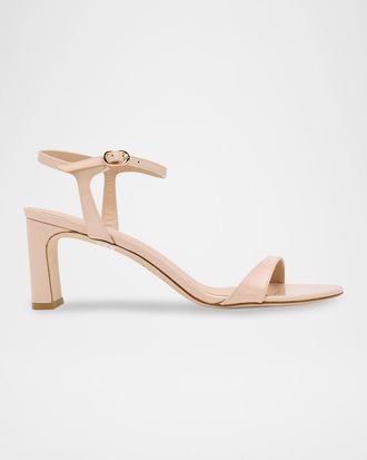 Stuart Weitzman Babette Patent Ankle-Strap Sandals
