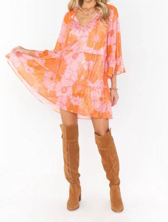 Show me your Mumu Viola Mini Dress In Orange