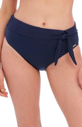 Fantasie Ottawa High Waist Bikini Bottoms in Ink at Nordstrom, Size Xx-Large