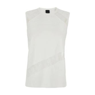 Pinko Sleeveless Tops, female, White, Size: XS Molly Tank