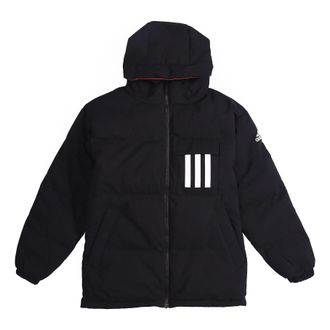 adidas Rev 3st Down Ho Stay Warm Reversible Outdoor hooded down Jacket Black EH4011