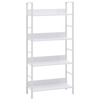 vidaXL Vidaxl Scaffale Libri 4 Ripiani Bianco 60x27,6x124,5 Legno Multistrato