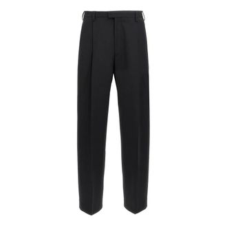 Marni Straight Trousers, male, Black, XL, Wool Blend Straight Trousers