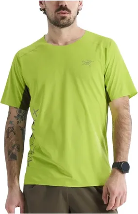 Arc'teryx Fitness, Heren, Groen, L, Polyester, Norvan Downword Logo T-Shirt