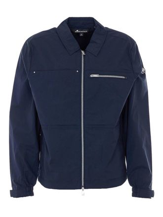 Moose Knuckles Blue Jacket With Frontal Zip Closure