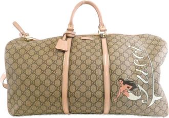 Gucci Beige Gg Supreme Canvas Boston Bag (Pre-Owned)